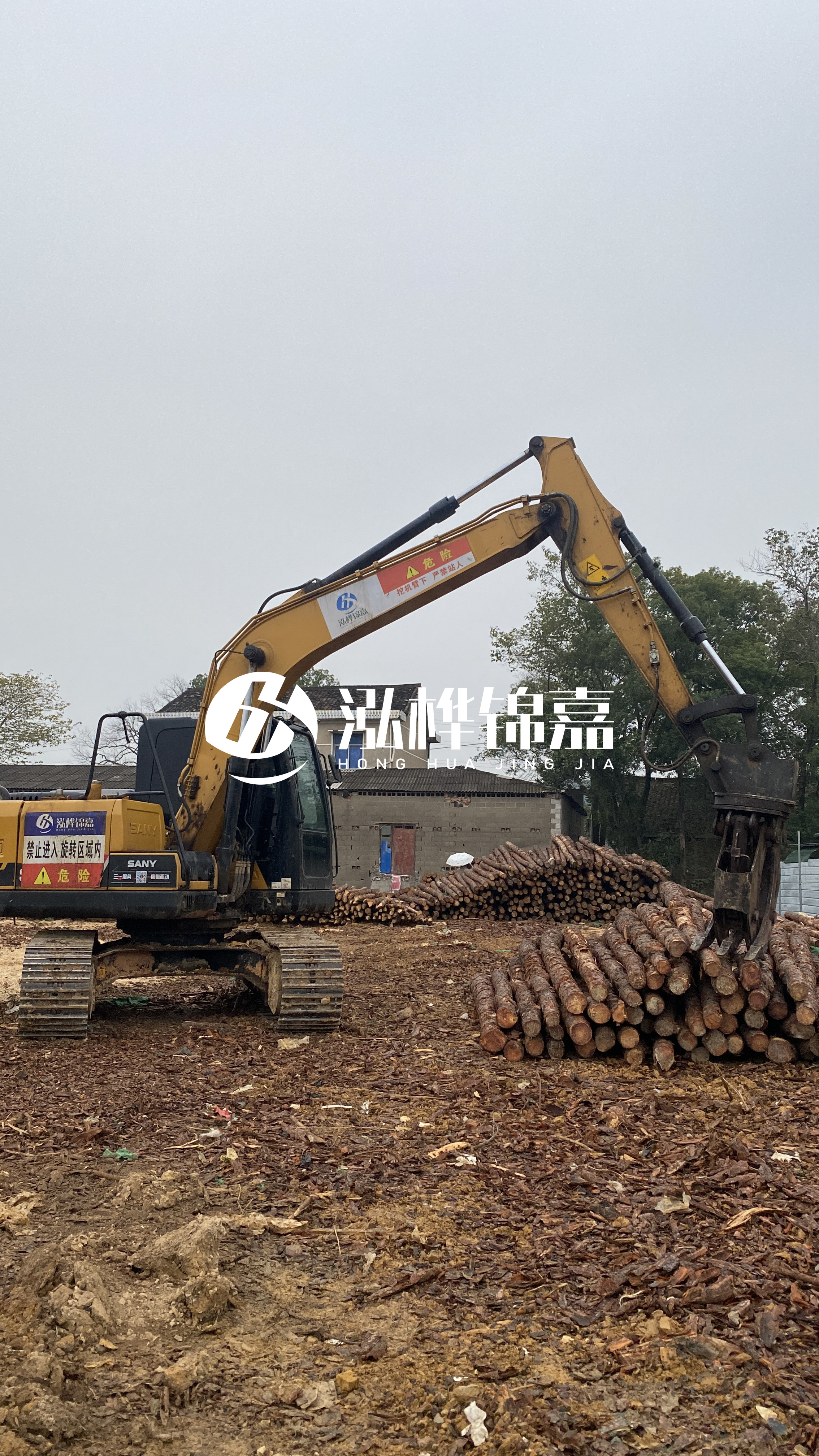 云浮松木樁源頭廠家-杉木綠化桿哪里買?